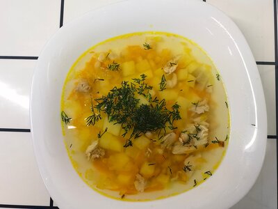 Суп фасолевый с курицей