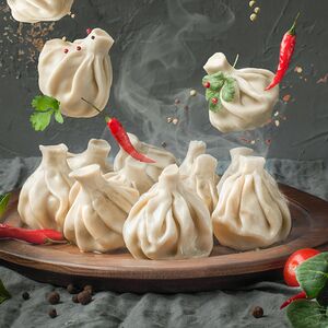 Хинкали с картофелем и луком 