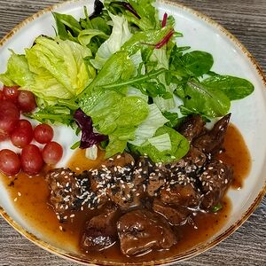 Куриная печень в соевом соусе