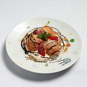 Кокосовое печенье с заварным кремом