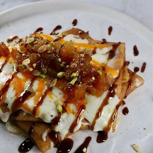 Блины Четыре сыра с грушей