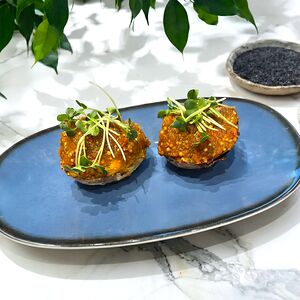 Запеченный картофель с соусом Релиш