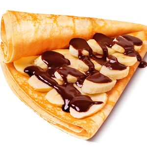 Блин с шоколадом и бананами