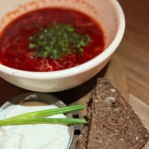 Борщ с копченой уткой