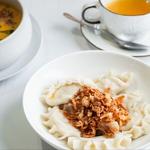 Пост Вареники с картошкой и жареным луком