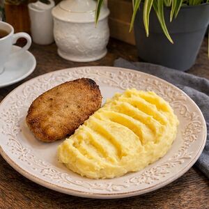 Котлета домашняя с картофельным пюре