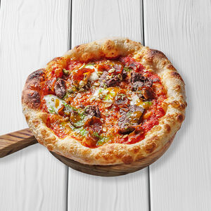 Пицца с говядиной и хурмой 23 см