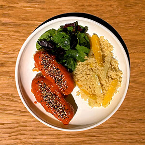 Котлеты из чечевицы и кускус