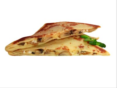 Блин с грибами и сыром
