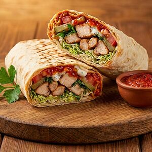 Шаурма С аджикой