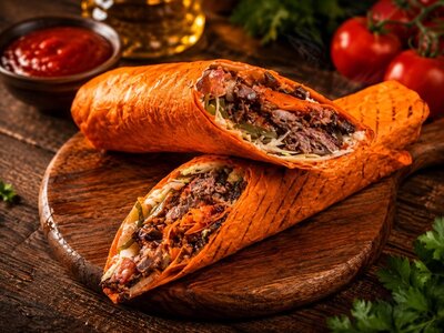 Шаурма Классическая с говядиной в тандырном лаваше