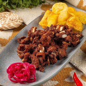 Бараньи семечки с чипсами 