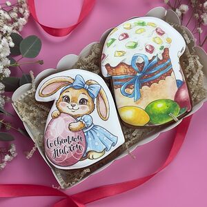 Пасхальный пряничный набор Кролик и кулич