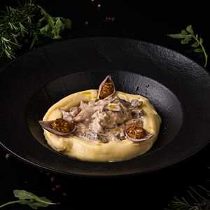Бефстроганов с картофельным пюре 