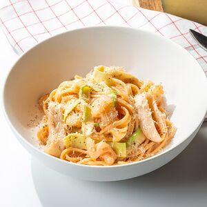 Паста с морепродуктами и цукини
