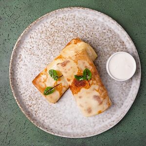 Блины с курицей и грибами