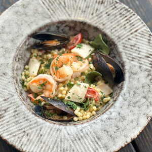 Птитим с морепродуктами 