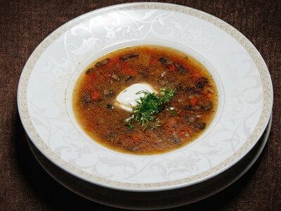 Суп грибной перловый