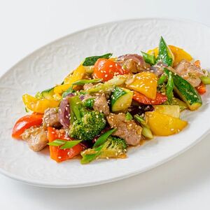 Индейка по-азиатски с овощами