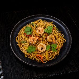 Рамен с креветками