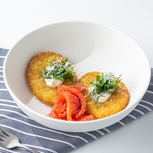 Хашбраун с лососем