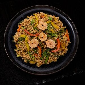 Рис с креветками