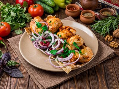 Шашлык из грудки цыпленка