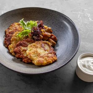 Драники со свининой и луком