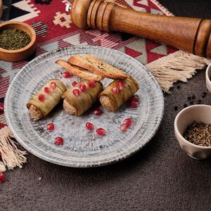Рулетики из баклажан с турецкими орехами