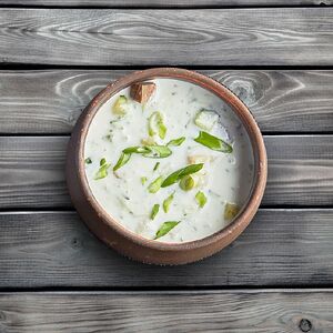 Окрошка на мацони с говядиной