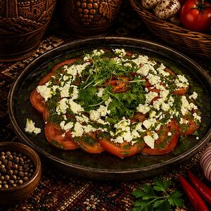 Томаты по-аджарски с сыром чанах