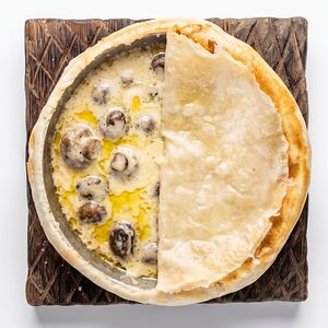 Запеченные шампиньоны под хлебной корочкой 