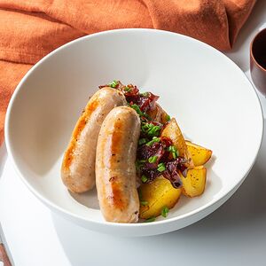 Купаты из цыплёнка с соусом барбекю
