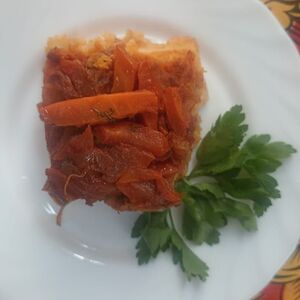Филе минтая с овощами