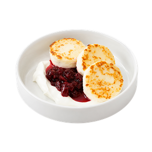 Сырники с вареньем из вишни