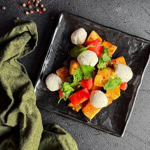  Салат с хрустящими баклажанами