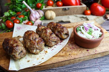 Люля-кебаб из свинины и говядины