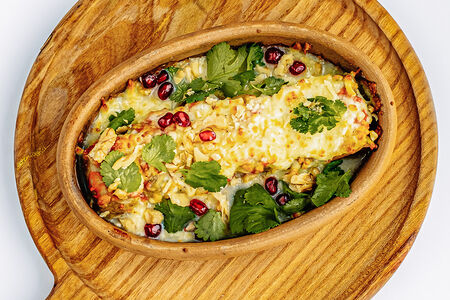 Запеченные рулетики из баклажанов