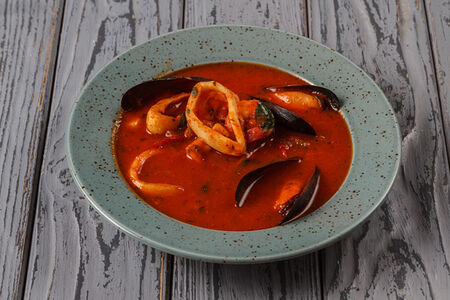 Суп качукко с морепродуктами