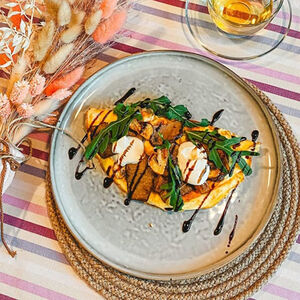 Омлет с телятиной