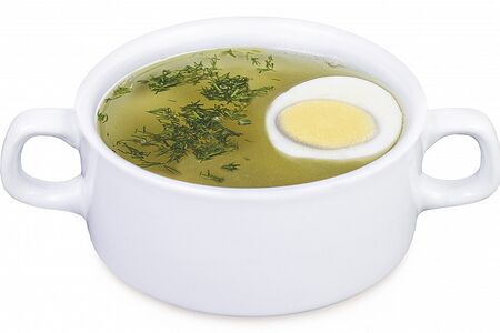 Куриный бульон с яйцом