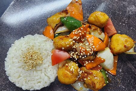 Курица вок в кисло-сладком соусе