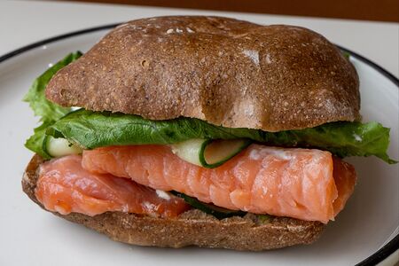 Чиабатта с лососем