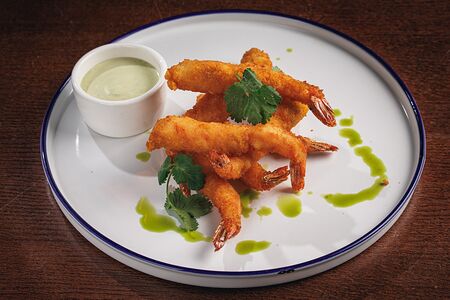 Тигровые креветки с соусом сладкий чили