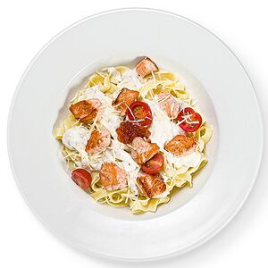 Сливочная паста с семгой