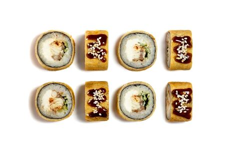 Жареный ролл с угрём