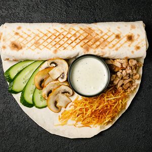 С курицей и грибами