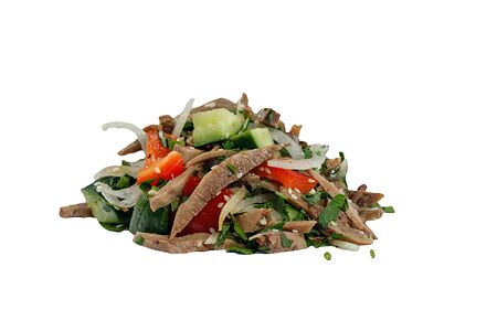 Салат с языком говяжьим