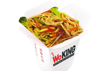 Лапша с овощами гриль