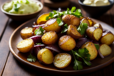 Жареный картофель с луком